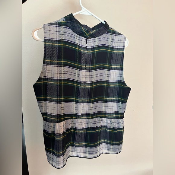 J. Crew | Sleeveless Peplum
Gilded Highland Tartan Plaid, Large - Picture 8 of 10